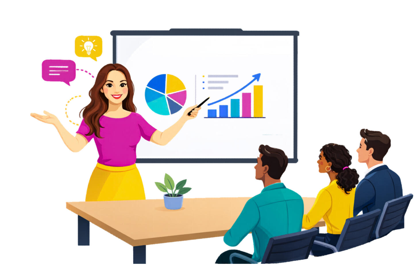 People working on graphs